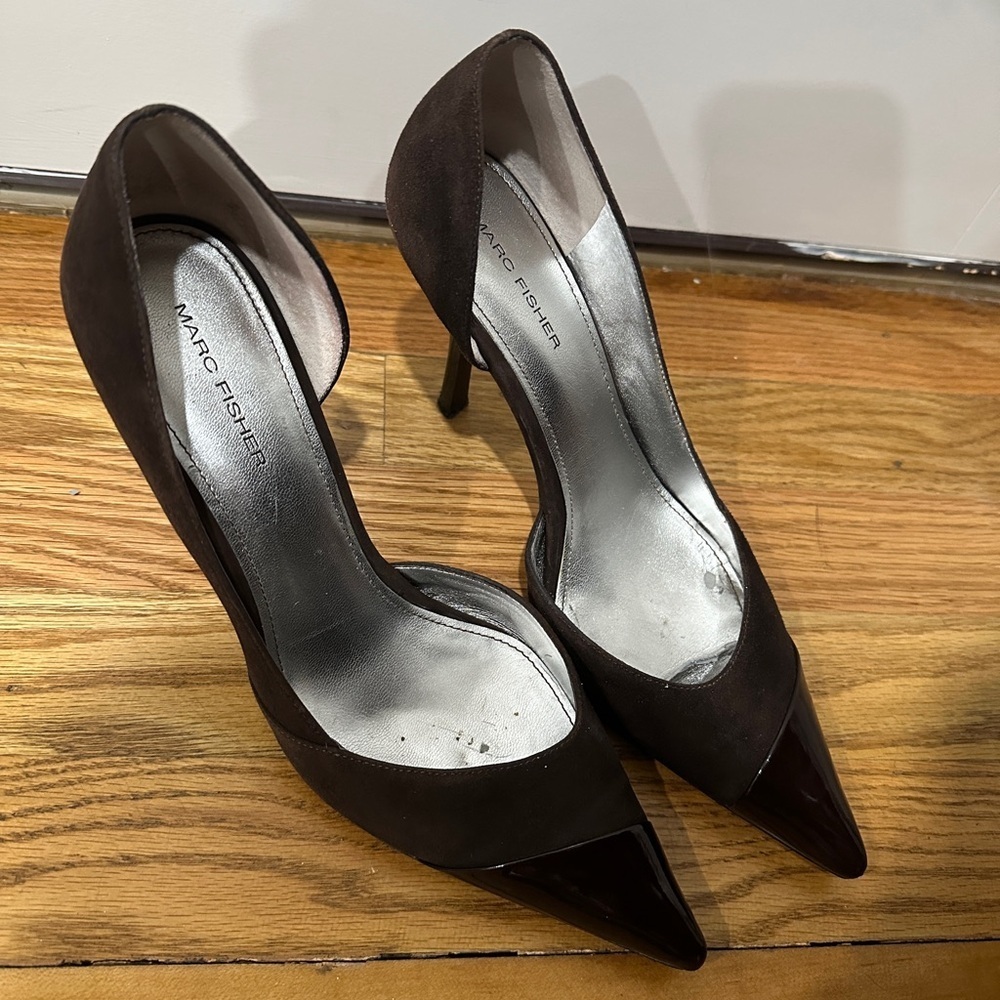 Marc Fisher Dark Brown Pointed Heels